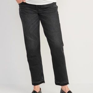 Black Straight Leg Maternity Jeans